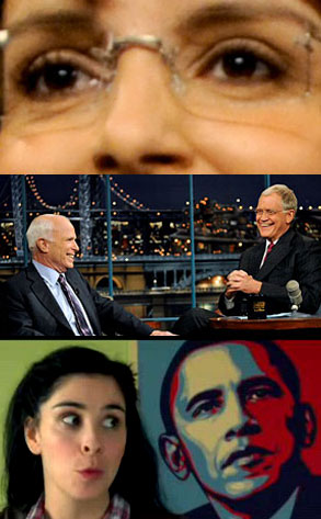Tina Fey, John McCain, David Letterman, Sarah Silverman Tina Fey, John McCain, David Letterman, Sarah Silverman