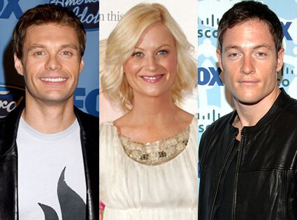 Ryan Seacrest, Amy Poehler, Tahmoh Penikett Ryan Seacrest, Amy Poehler, Tahmoh Penikett