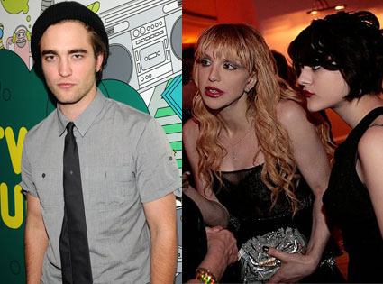 Robert Pattinson, Courtney Love, Francis Bean Cobain Robert Pattinson, Courtney Love, Francis Bean Cobain