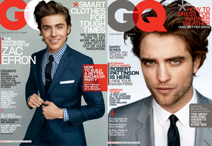 Zac Efron, Robert Pattinson, GQ Zac Efron, Robert Pattinson, GQ