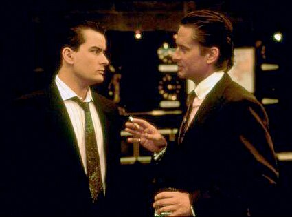 Michael Douglas, Charlie Sheen, Wall Street Michael Douglas, Charlie Sheen, Wall Street