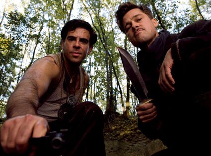 Brad Pitt, Eli Roth, Inglourious Basterds Brad Pitt, Eli Roth, Inglourious Basterds