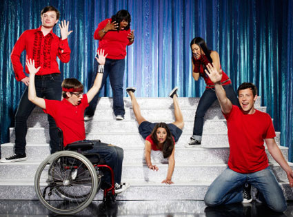 Glee, Chris Colfer, Amber Riley, Lea Michele, Jenna Ushkowitz, Cory Monteith, Kevin McHale Glee, Chris Colfer, Amber Riley, Lea Michele, Jenna Ushkowitz, Cory Monteith, Kevin McHale