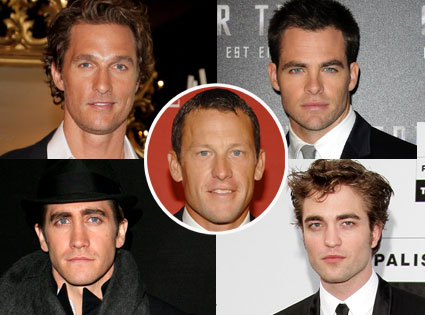 Chris Pine, Rob Pattinson, Matthew McConaughey, Jake Gyllenhaal, Lance Armstrong Chris Pine, Rob Pattinson, Matthew McConaughey, Jake Gyllenhaal, Lance Armstrong