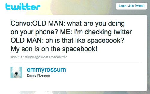 Emmy Rossum, Twitter Page Emmy Rossum, Twitter Page