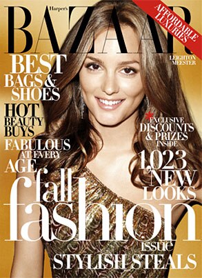 Harper's Bazaar Cover, Leighton Meester Harper's Bazaar Cover, Leighton Meester