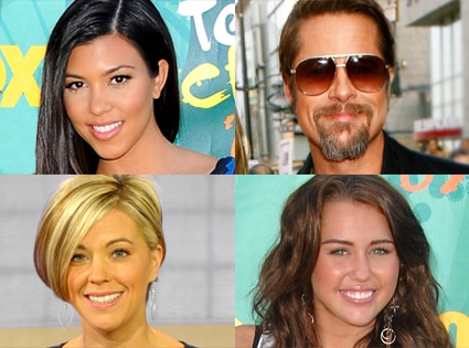 Kourtney Kardashian, Brad Pitt, Kate Gosselin, Miley Cyrus Kourtney Kardashian, Brad Pitt, Kate Gosselin, Miley Cyrus