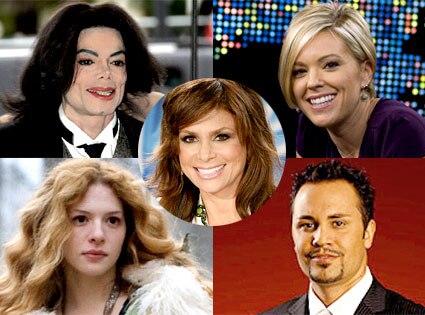 Michael Jackson, Kate Gosselin, Rachelle Lefevre, Ryan Jenkins, Paula Abdul Michael Jackson, Kate Gosselin, Rachelle Lefevre, Ryan Jenkins, Paula Abdul