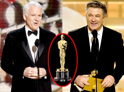 Steve Martin, Alec Baldwin, Oscar Statuette Steve Martin, Alec Baldwin, Oscar Statuette
