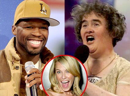 50 Cent, Susan Boyle, Chelsea Handler 50 Cent, Susan Boyle, Chelsea Handler