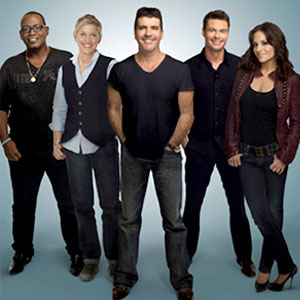American Idol, Simon Cowell, Kara DioGuardi, Randy Jackson, Ellen Degeneres, Ryan Seacrest American Idol, Simon Cowell, Kara DioGuardi, Randy Jackson, Ellen Degeneres, Ryan Seacrest