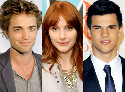 Robert Pattinson, Bryce Dallas Howard, Taylor Lautner Robert Pattinson, Bryce Dallas Howard, Taylor Lautner