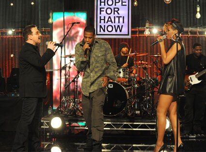 Bono, Jay Z, Rihanna, Telethon Bono, Jay Z, Rihanna, Telethon