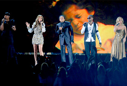 Jennifer Hudson, Celine Dion, Smokey Robinson, Usher, Carrie Underwood Jennifer Hudson, Celine Dion, Smokey Robinson, Usher, Carrie Underwood
