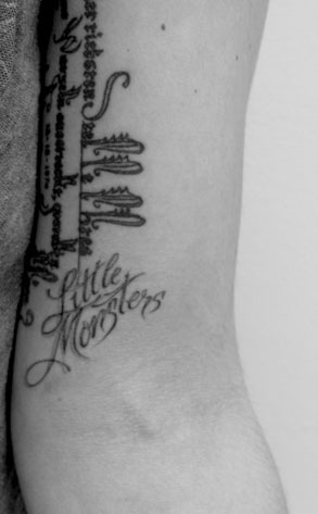 Lady Gaga, Tattoo Lady Gaga, Tattoo