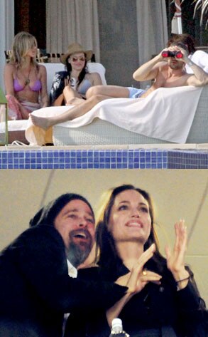Jennifer Aniston, Gerard Butler, Angelina Jolie, Brad Pitt Jennifer Aniston, Gerard Butler, Angelina Jolie, Brad Pitt