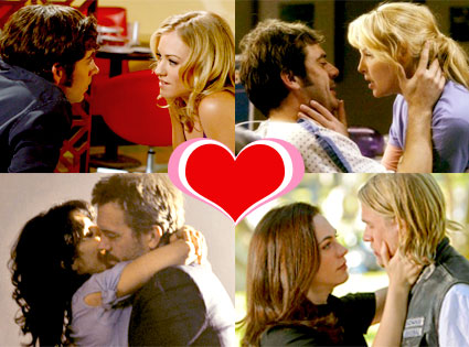 Chuck, Zachary Levi, Yvonne Strahovski, Grey's Anatomy, Jeffrey Dean Morgan, Katherine Heigl, House, Hugh Laurie, Lisa Edelstein, Sons of Anarchy, Charlie Hunnam, Maggie Siff, TV's Top Couples Chuck, Zachary Levi, Yvonne Strahovski, Grey's Anatomy, Jeffrey Dean Morgan, Katherine Heigl, House, Hugh Laurie, Lisa Edelstein, Sons of Anarchy, Charlie Hunnam, Maggie Siff, TV's Top Couples