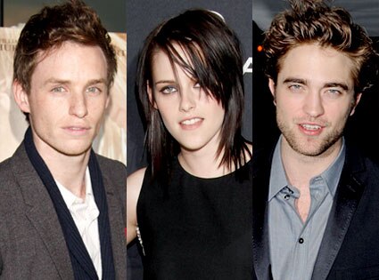 Eddie Redmayne, Kristen Stewart, Robert Pattinson Eddie Redmayne, Kristen Stewart, Robert Pattinson
