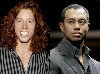 Shaun White, Tiger Woods Shaun White, Tiger Woods