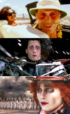 Johnny Depp, Fear and Loathing in Las Vegas, Edward Scissorhands, Alice in Wonderland Johnny Depp, Fear and Loathing in Las Vegas, Edward Scissorhands, Alice in Wonderland