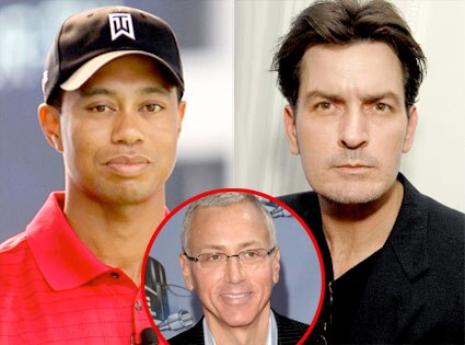 Tiger Woods, Charlie Sheen, Dr. Drew Pinsky Tiger Woods, Charlie Sheen, Dr. Drew Pinsky