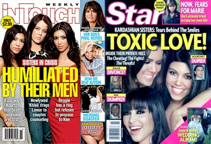 Kim Kardashian, Kourtney Kardashian, Khloe Kardashian, InTouch Magazine, Star Magazine, Cover Kim Kardashian, Kourtney Kardashian, Khloe Kardashian, InTouch Magazine, Star Magazine, Cover