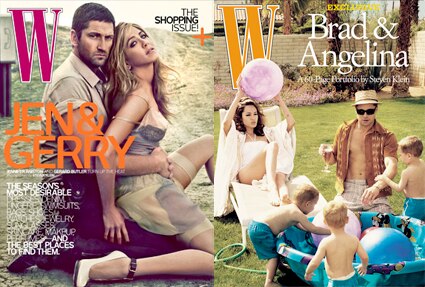 Gerard Butler, Jennifer Aniston, W Cover, Angelina Jolie, Brad Pitt Gerard Butler, Jennifer Aniston, W Cover, Angelina Jolie, Brad Pitt