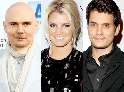 Billy Corgan, Jessica Simpson, John Mayer Billy Corgan, Jessica Simpson, John Mayer
