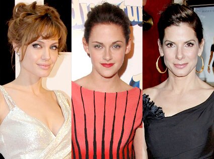 Angelina Jolie, Kristen Stewart, Sandra Bullock Angelina Jolie, Kristen Stewart, Sandra Bullock