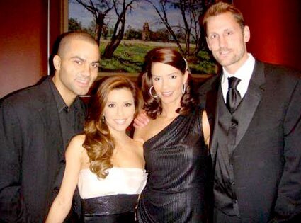 Tony Parker, Eva Longoria Parker, Erin Barry, Brent Barry Tony Parker, Eva Longoria Parker, Erin Barry, Brent Barry
