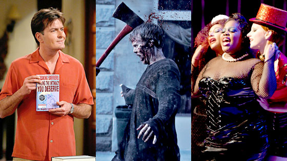 Two and a Half Men, Walking Dead, Glee Two and a Half Men, Walking Dead, Glee