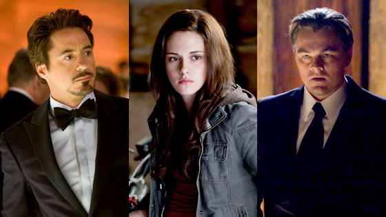 Robert Downey Jr., Kristen Stewart, Leonardo DiCaprio Robert Downey Jr., Kristen Stewart, Leonardo DiCaprio