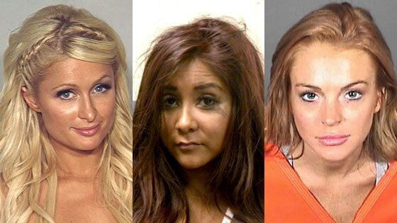 Paris Hilton, Snooki, Nicole Polizzi, Lindsay Lohan, Mugshot Paris Hilton, Snooki, Nicole Polizzi, Lindsay Lohan, Mugshot