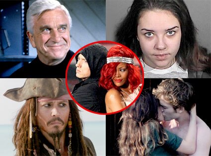 Leslie Nielsen, Alexis Neiers, Johnny Depp, Robert Pattinson, Kristen Stewart, Rihanna, Eminem Leslie Nielsen, Alexis Neiers, Johnny Depp, Robert Pattinson, Kristen Stewart, Rihanna, Eminem