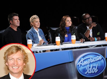 Simon Cowell, Ellen DeGeneres, Kara DioGuardi, Randy Jackson, American Idol, Nigel Lythgoe Simon Cowell, Ellen DeGeneres, Kara DioGuardi, Randy Jackson, American Idol, Nigel Lythgoe