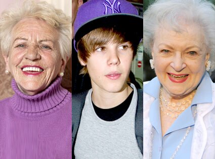 Janey Cutler, Justin Bieber, Betty White Janey Cutler, Justin Bieber, Betty White