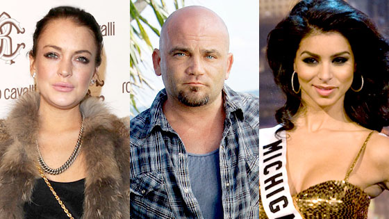 Lindsay Lohan, Russell Hantz, Rima Fakih Lindsay Lohan, Russell Hantz, Rima Fakih