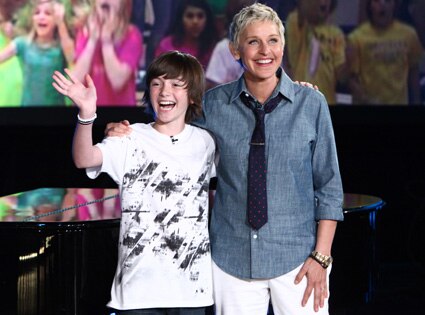 Greyson Chance, Ellen DeGeneres Greyson Chance, Ellen DeGeneres