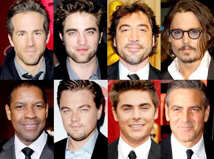 Ryan Reynolds, Robert Pattinson, Javier Bardem, Johnny Depp, Denzel Washington, Leonardo Dicaprio, Zac Efron, George Clooney Ryan Reynolds, Robert Pattinson, Javier Bardem, Johnny Depp, Denzel Washington, Leonardo Dicaprio, Zac Efron, George Clooney