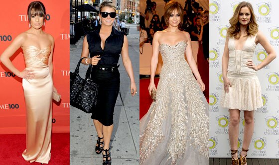 Lea Michele, Jessica Simpson, Jennifer Lopez, Leighton Meester Lea Michele, Jessica Simpson, Jennifer Lopez, Leighton Meester