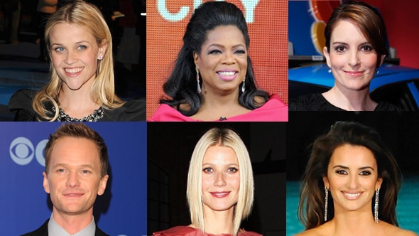 Oprah Winfrey, Gwyneth Paltrow, Tina Fey, Neil Patrick Harris, Reese Witherspoon, Penelope Cruz Oprah Winfrey, Gwyneth Paltrow, Tina Fey, Neil Patrick Harris, Reese Witherspoon, Penelope Cruz