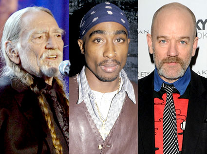Willie Nelson, Tupac Shakur, Michael Stipe Willie Nelson, Tupac Shakur, Michael Stipe