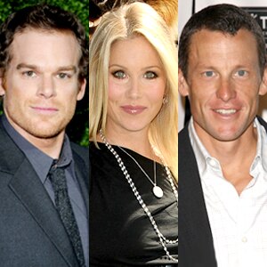 Michael C. Hall, Christina Appelgate, Lance Armstrong Michael C. Hall, Christina Appelgate, Lance Armstrong