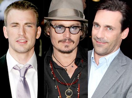 Chris Evans, Johnny Depp, Jon Hamm Chris Evans, Johnny Depp, Jon Hamm