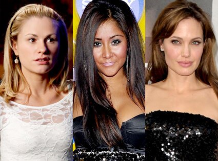 Anna Paquin, Nicole 'Snooki' Polizzi, Angelina Jolie Anna Paquin, Nicole 'Snooki' Polizzi, Angelina Jolie