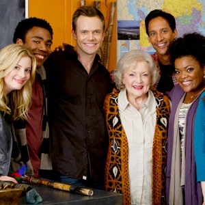 Gillian Jacobs, Donald Glover, Joel McHale, Betty White, Danny Pudi, Yvette Nicole Brown Gillian Jacobs, Donald Glover, Joel McHale, Betty White, Danny Pudi, Yvette Nicole Brown