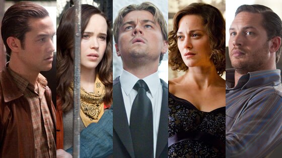 Inception, Leonardo DiCaprio, Marion Cotillard, Tom Hardy, Ellen Page, Joseph Gordon-Levitt Inception, Leonardo DiCaprio, Marion Cotillard, Tom Hardy, Ellen Page, Joseph Gordon-Levitt