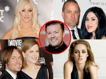 Christina Aguilera, Jesse James, Kat Von D, Nicole Kidman, Keith Urban, Kristen Stewart, Ricky Gervais Christina Aguilera, Jesse James, Kat Von D, Nicole Kidman, Keith Urban, Kristen Stewart, Ricky Gervais