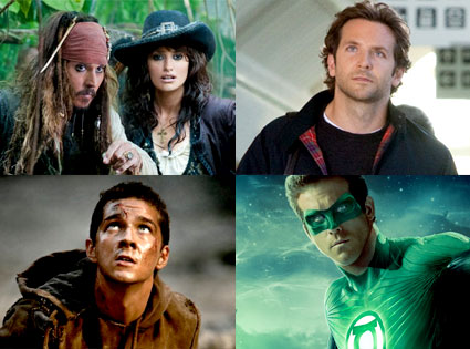 Pirates of the Caribbean, Hangover 2, Transformers, Green Lantern Pirates of the Caribbean, Hangover 2, Transformers, Green Lantern