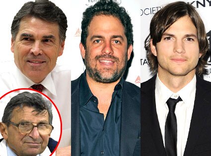 Ashton Kutcher, Rick Perry, Brett Ratner, Joe Paterno Ashton Kutcher, Rick Perry, Brett Ratner, Joe Paterno